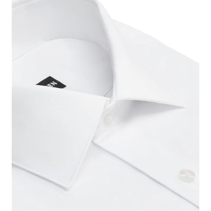 Van Heusen Men's Dress Shirt Regular Fit Poplin Solid, White, 14.5" Neck 32"-33" Sleeve