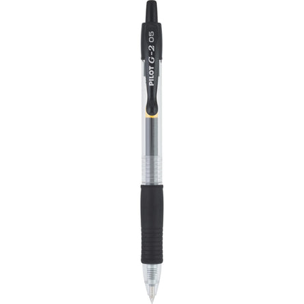 Bolígrafos Pilot G2 Retráctiles de Tinta Gel Premium, Punta Extra Fina, Negro, Caja de 12 -31002