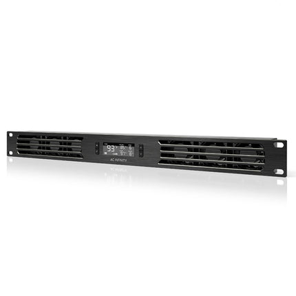 AC Infinity CLOUDPLATE T1-N, Rack Mount Fan Panel 1U, Intake Airflow, for cooling AV, Home Theater, Network 48cm Racks, 19-Inch
