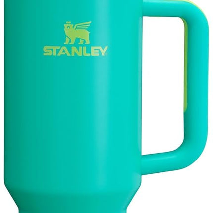 Vaso térmico STANLEY Quencher H2.0 FlowState de acero inoxidable con tapa y pajita para agua, té helado o café, batidos y más, color Tropical Teal, 1.2 L