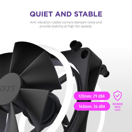 NZXT F140 RGB Duo - 140mm Dual-Sided RGB PC Case Fan - Black