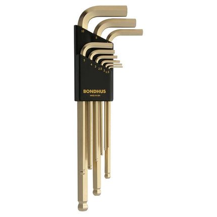 Bondhus 38099 GoldGuard Ballpoint L-Wrench, Gold, 