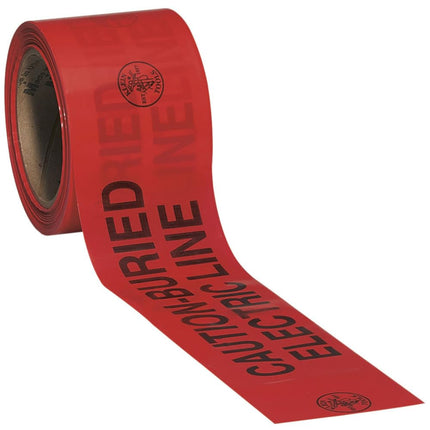 Klein Tools 58003 Barricade and Warning Tape with Caution/Buried Electric Line, 3-Inch x 1000-Foot