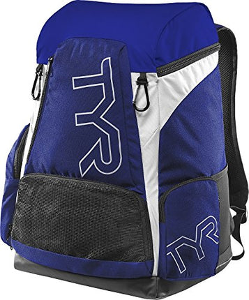 TYR Unisex Alliance Backpack - Royal White, 45 Litre