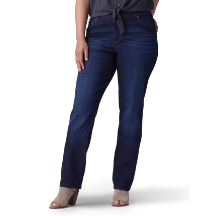 Lee Women's Plus-Size Relaxed Fit Straight Leg Jean, Niagara, 28W M