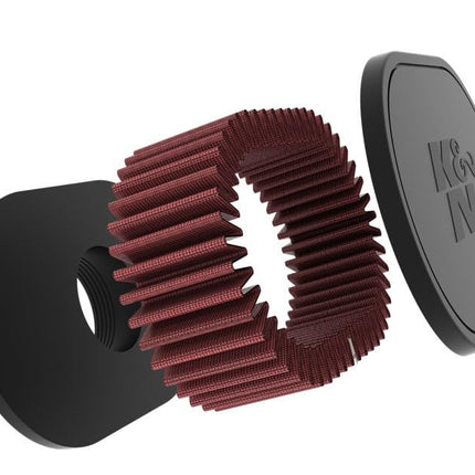 K&N Universal Oval Air Filter with 52mm offset flange (13mm), 178mm x 114mm base, 51mm height (RU-071V)