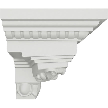 Ekena MOC03X03AT 3 5/8" P x 3 7/8" H Outside Corner for Moulding MLD03X03X05AT, Primed