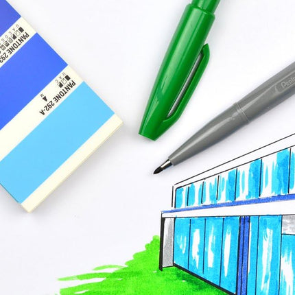 Pentel Sign Pen - Blue, Pack of 12