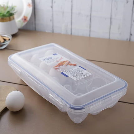 Lock & Lock Egg Multi-Function Box for 18 Eggs, Transparent/Blue