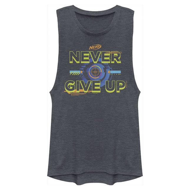 Hasbro Women's Never Give Up T-Shirt, Denim Blue H