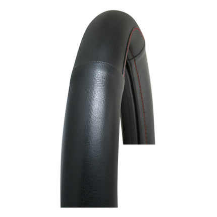 GG Grand General 54009 Black 18" Deluxe Steering Wheel Cover, Black w/red stitching