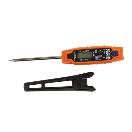 Termómetro digital de bolsillo Klein Tools ET05, termómetro HVAC de lectura instantánea con pantalla retroiluminada, amplio rango de medición, grados Fahrenheit y Celsius