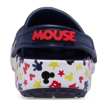 Crocs Unisex-Child Kids' Disney Clog | Mickey Minnie Mouse Shoes, Navy/Mickey Jibbitz, 2 UK