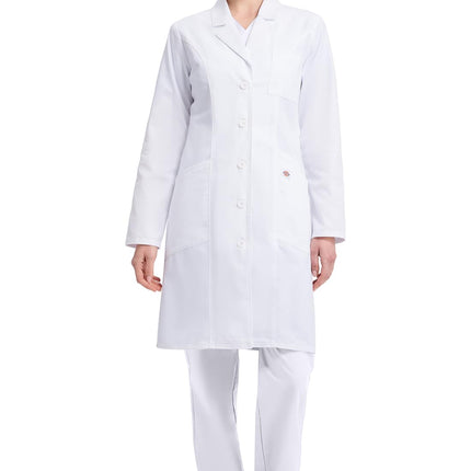 Dickies para mujer, bata de laboratorio Eds Professional Whites de 37", bata de laboratorio médico Eds Professional Whites de 37" - Blanco - Pequeña