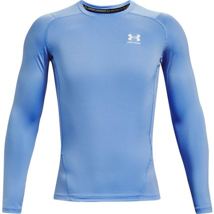 Under Armour Men's Armour HeatGear Compression Long-Sleeve T-Shirt, Carolina Blue (475)/White, XX-Large
