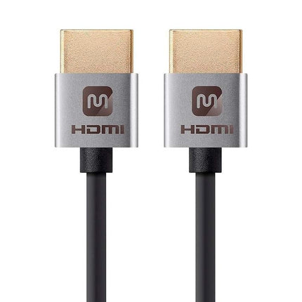 Monoprice High Speed HDMI Cable - 6 Feet - Black, 4K@24Hz, 10.2Gbps, 36AWG, YUV, 4:2:0 - Ultra Slim Series