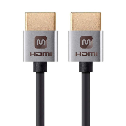 Monoprice High Speed HDMI Cable - 6 Feet - Black, 4K@24Hz, 10.2Gbps, 36AWG, YUV, 4:2:0 - Ultra Slim Series