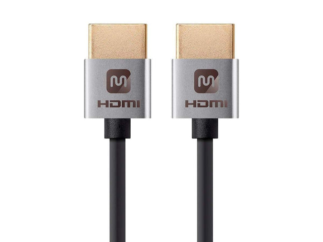 Monoprice High Speed HDMI Cable - 6 Feet - Black, 4K@24Hz, 10.2Gbps, 36AWG, YUV, 4:2:0 - Ultra Slim Series
