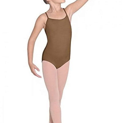Bloch Dance Girls Parem Microlux Camisole Leotard, Almond, 14