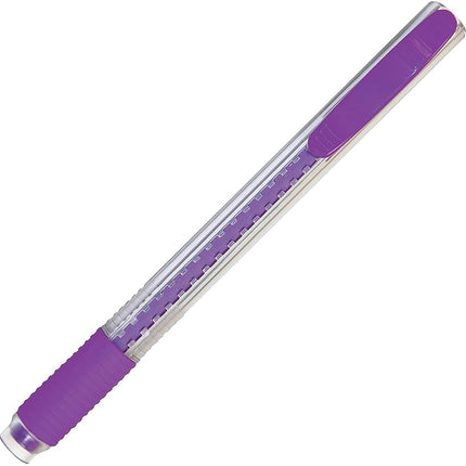 Pentel Clic Retractable Eraser with Grip, Assorted Barrels, 3 Pack (ZE21TBP3M)