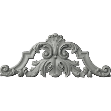 Ekena ONL22X08SA 22 1/4" W x 8 7/8" H x 1 1/8" P Savona Center with Scrolls Onlay, Primed