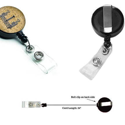 Caroline's Treasures Letter E Musical Instrument Alphabet Retractable Badge Reel, Multicolor (CJ2004-EBR)