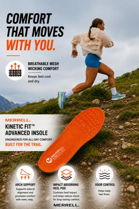 Merrell Women's Insole, Orange, 3