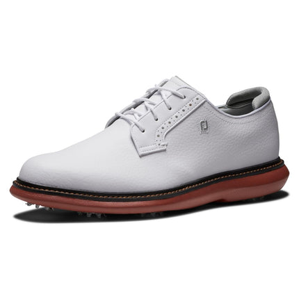 FootJoy FJ Traditions Blucher, White/White/Brick, 7.5 UK Medium