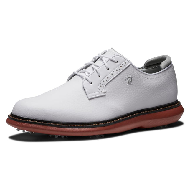 FootJoy FJ Traditions Blucher, White/White/Brick, 