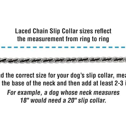 Terrain D.O.G. Laced Chain Slip Collar, 26-inch x 3.9 mm, Teal/Purple