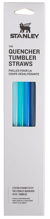 Pailles réutilisables Stanley Quencher | Lot de 4 pailles réutilisables sans BPA pour une boisson saine | Parfaites pour les gobelets Stanley de 1,2 L | Bleu