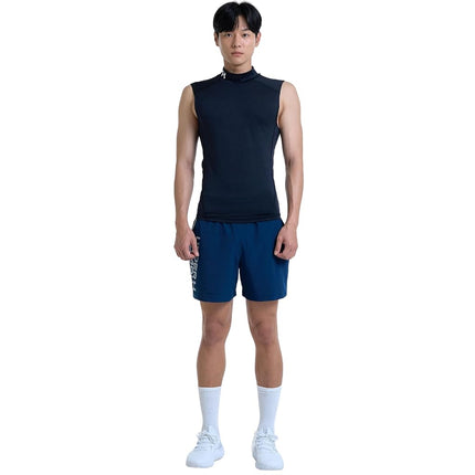 Under Armour Mens HeatGear Compression Mock Sleeveless - Black//White - MD