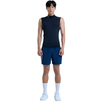 Under Armour Mens HeatGear Compression Mock Sleeveless - Black//White - SM