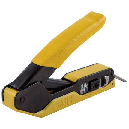 Klein Tools VDV026-813 RJ45 Ethernet Cable Tester and Crimper Kit, Pass-Thru Technology, Includes Connectors for Cat5e / CAT6 Data Applications, Pack of 50
