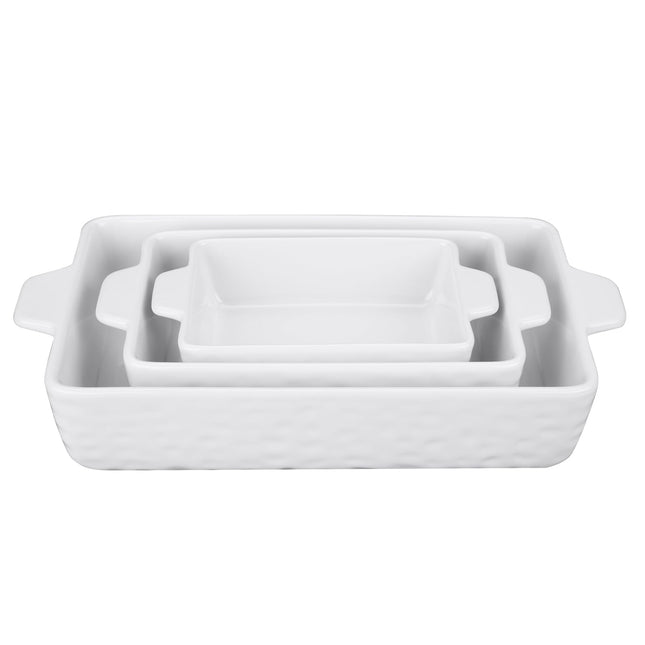 GarveeHome Baking Dishes Set of 3, Ceramic Bakewar