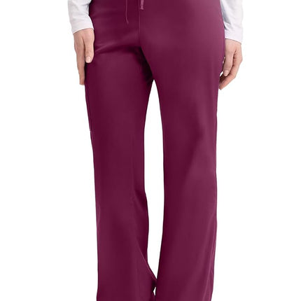 Dickies EDS Signature Scrubs for Women, Drawstring Cargo Pants for Women in Soft Brushed Poplin 86206, Wine, XXXL