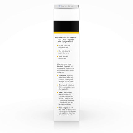 Neutrogena Age Shield Protector solar facial antioxidante, amplio espectro Spf 70, sin aceite, tamaño de viaje 3 fl. oz. (Paquete de 2)