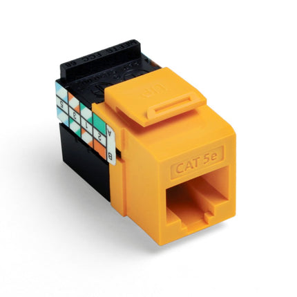 Leviton 5G108-RY5 GigaMax 5E QuickPort Connector, Cat 5E, Yellow