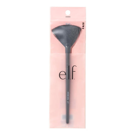 e.l.f. Fan Brush, Powder & Contour Makeup Brush, Unique Fan Shape Blends For A Flawless Finish, Soft & Absorbent, Vegan & Cruelty-Free