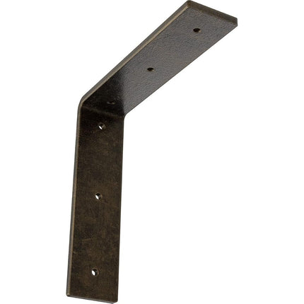 Ekena Millwork BKTM02X08X08HAAPG Steel Bracket Hamilton, 2"W x 8"D x 8"H, Antiqued Pale Gold