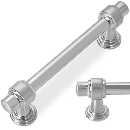 POVEFONK 10 Pack 3.75 inch Brushed Satin Nickel Ki
