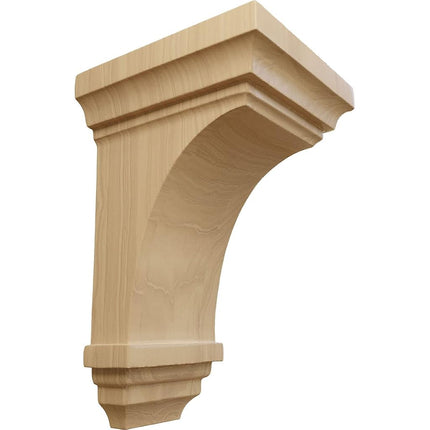 Ekena CORW03X03X06JECH 3 1/2-Inch Width x 3 3/4-Inch Depth x 6-Inch Height Mini Jefferson Wood Corbel - Cherry