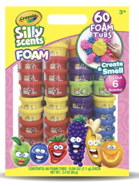 Crayola Silly Scents Foam Tubs - 60 x 1oz Play Foam for Kids, Fidget Toys & Easter - NonToxic, Scented, & Colorful Kids Toys - Perfect for Arts & Crafts, Goody Bags, Party Favors, Play