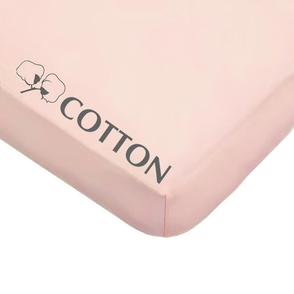 American Baby Printed 100% Natural Blush Cotton Jersey Knit Fitted Sheet, Playard, Blush, Soft Breathable, for Girls, 27 x 39 Inch (Pack of 1)