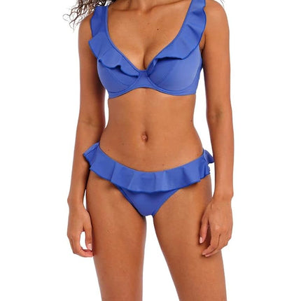 Freya Women's Standard Jewel Cove Underwired High Apex Bikini Top, Plain Azure, 3 4DD US