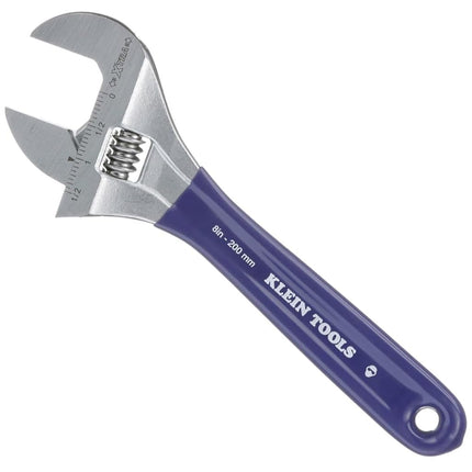 KLEIN TOOLS Adjustable Wrench with Extra-Wide Jaw, 8-Inch D509-8