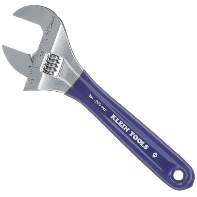 KLEIN TOOLS Adjustable Wrench with Extra-Wide Jaw,