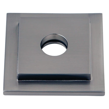 Bride de douche carrée robuste en laiton massif Kingston Brass FLSQUARE8 Magellan, nickel satiné
