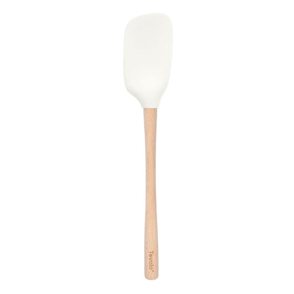 Tovolo Flex-Core White Wood-Handled Spoonula, Sili