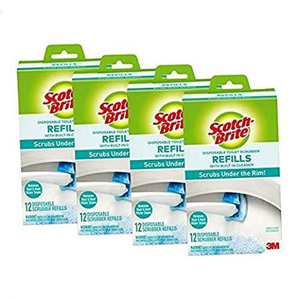 Scotch-Brite Disposable Toilet Scrubber Refills, 4